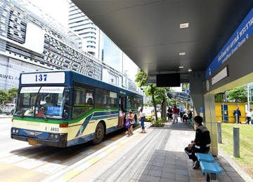 Bus stop in Bangkok